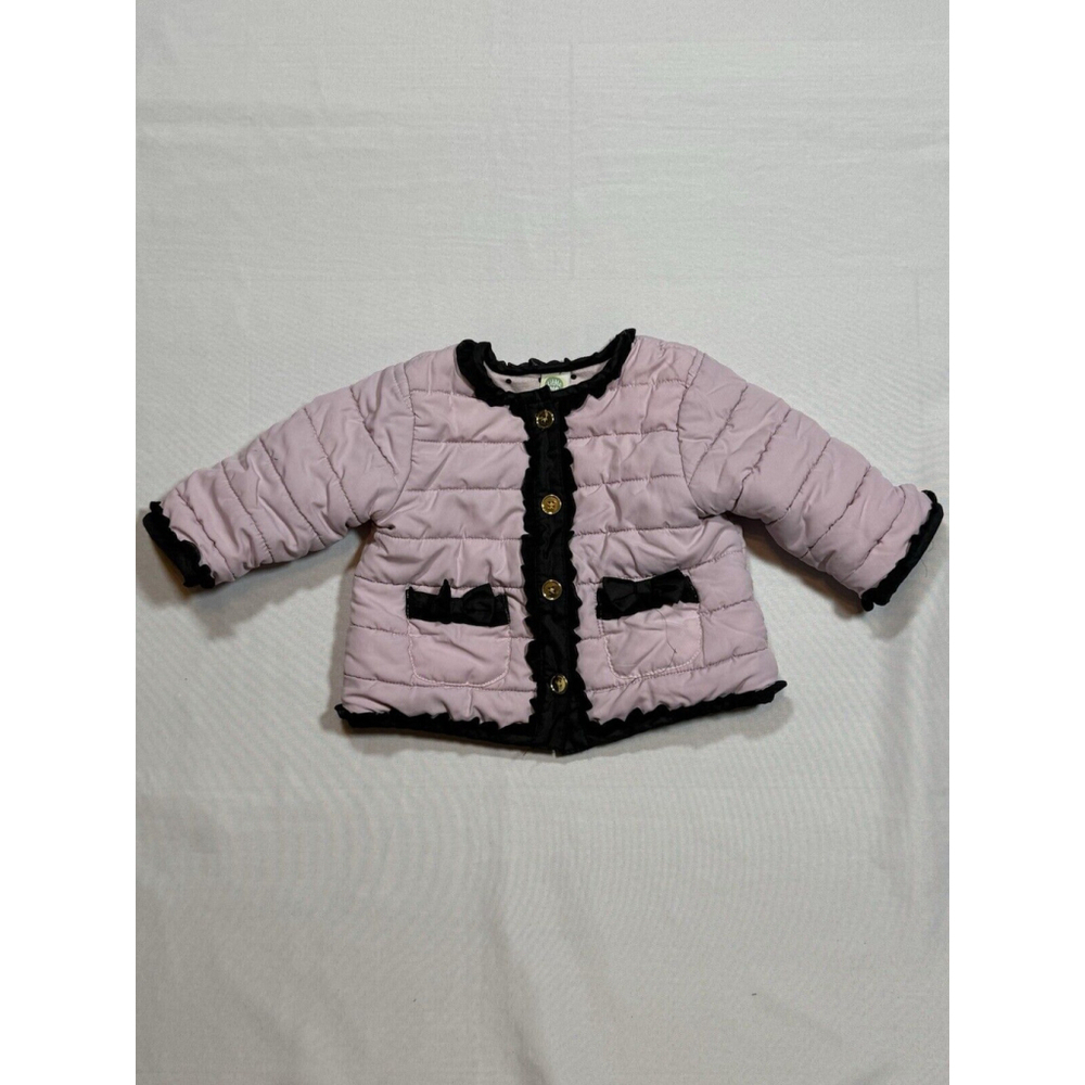 Little Me Barbie Style Baby Girls Padded Coat Jacket 12Months Winter Outerwear - Picture 2 of 12